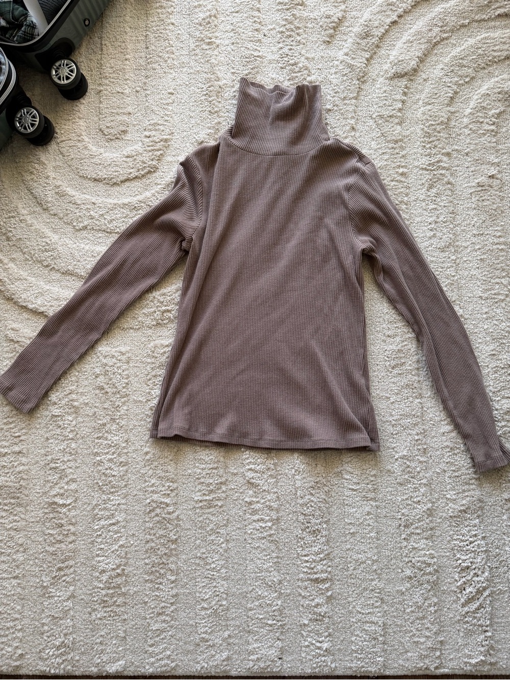 Old Navy Plush Ribbed Turtleneck - Light Taupe